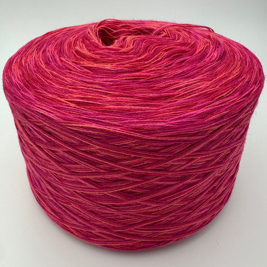 Melierter Bobbel bzw Mixi in Rot- und Orangetönen