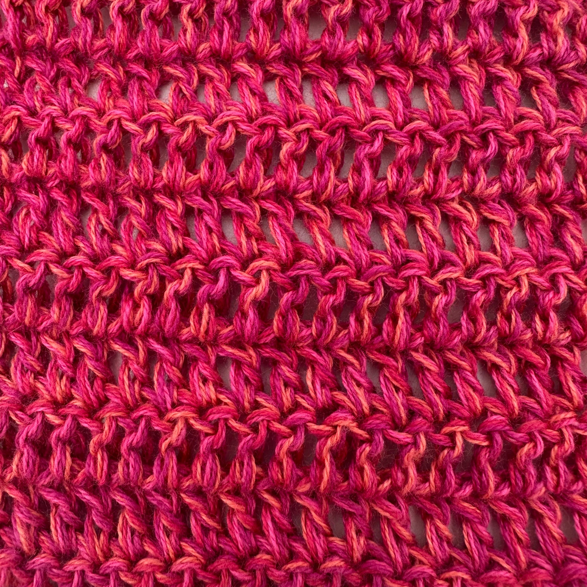 Maschenprobe des vorherigen Melierten Bobbel bzw Mixi 