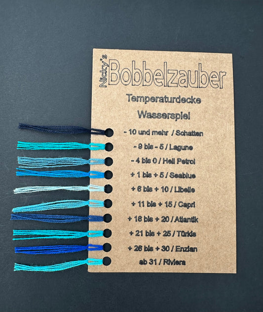 Farbkarte zur angebotenen Temperaturdecke